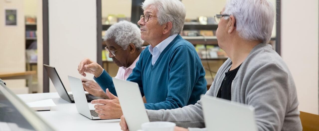Clean and organized home office workspace